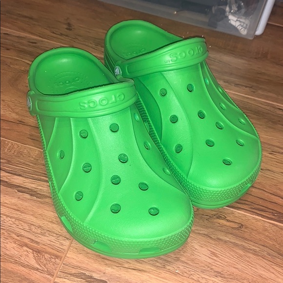 lime green crocs